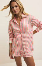 Z SUPPLY Red and White Striped Button Up shirt