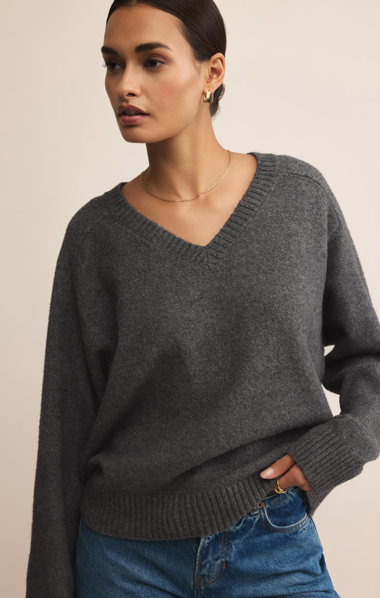 Dark grey Vneck Sweater