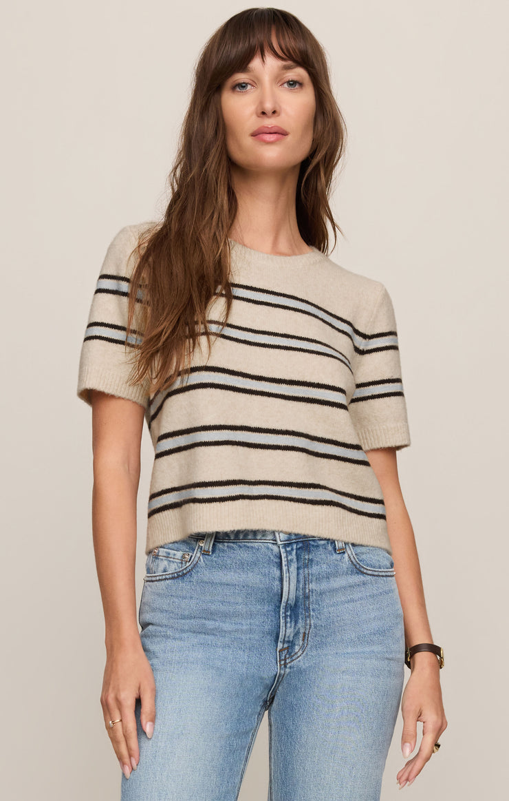 Z SUPPLY Gatewood Stripe Sweater - Light Oatmeal Heather