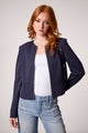 Blue Revival Zoey Navy Scuba Zipped Front Blazer