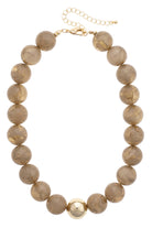 Marjorie Fall Beaded Necklace: Smokey Taupe