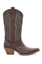 Tessa Cowboy Boot - Coffee