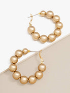Zenzii Gold Resin Beaded Hoop Earring in Matte Gold