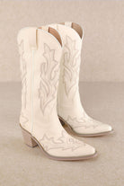 Morgan Cowboy Boot in Ivory