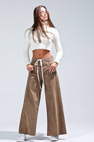 Brown Wide Leg Pants