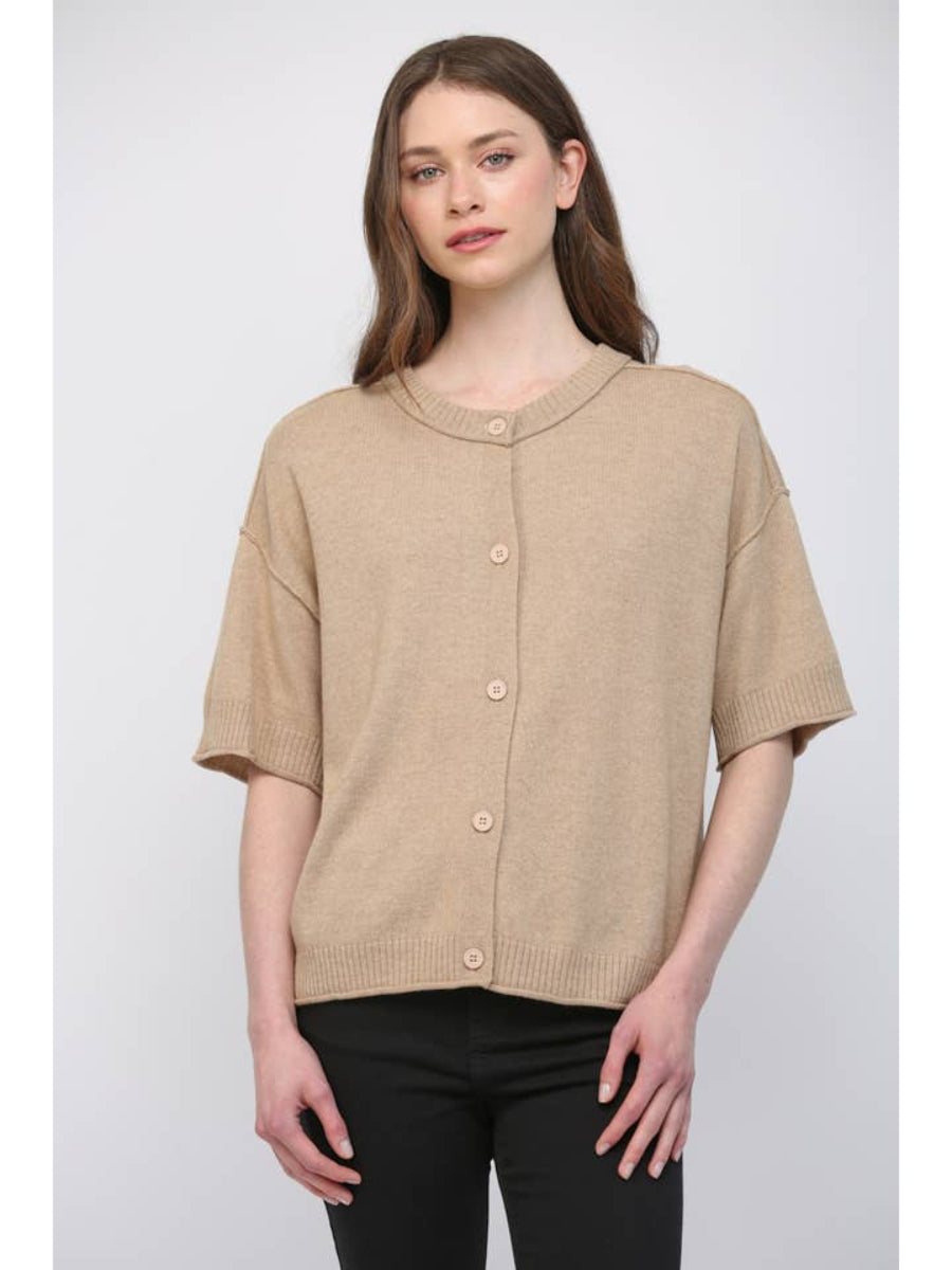 FATE by LFD Cashmere Blend Ribbed Detail Cardigan