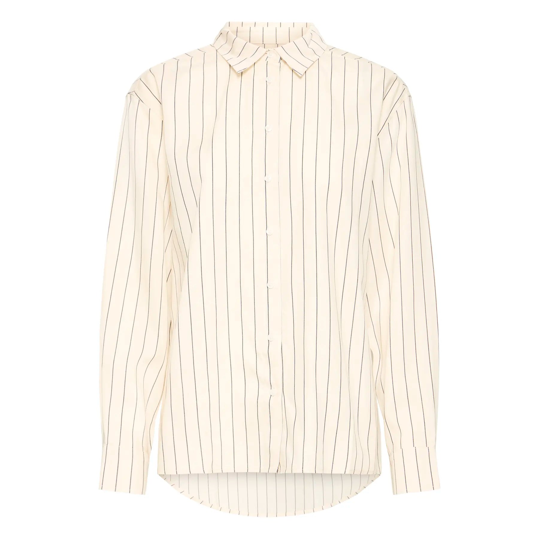 ICHI Button Up Blouse in Birch/Black