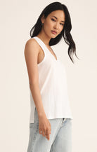 Z SUPPLY White Sleeveless V Neck Top
