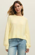 Z Supply cozy light yellow crewneck sweater