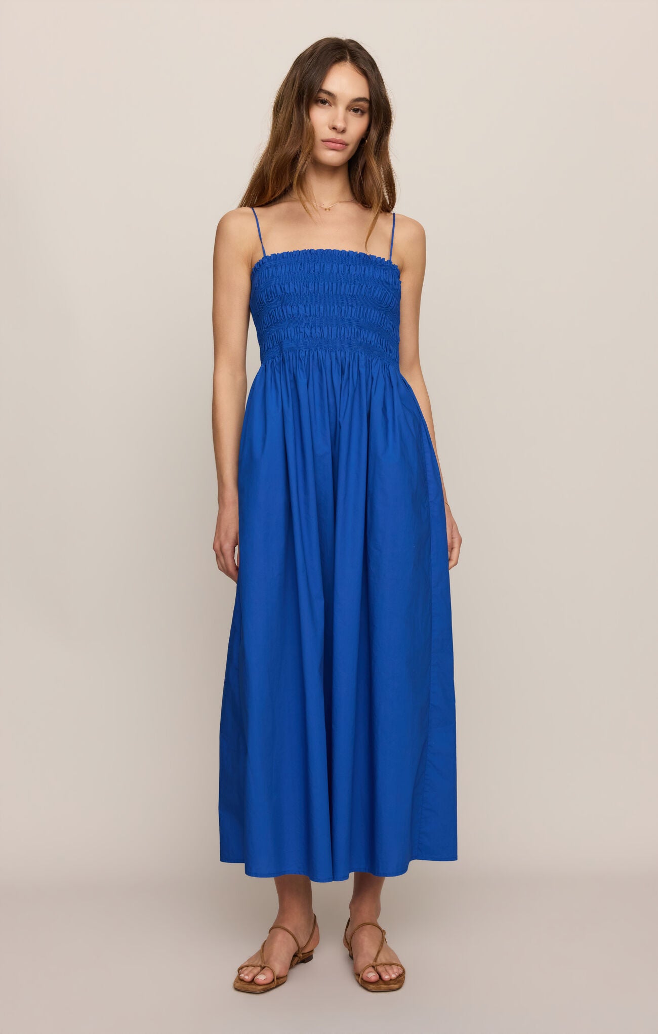 Z SUPPLY Cornelia Poplin Midi Dress in Nautical