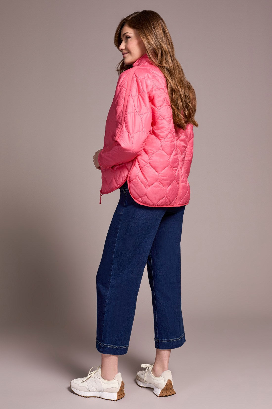 Tribal Lightweight Quilted Jacket- Coral Blaze