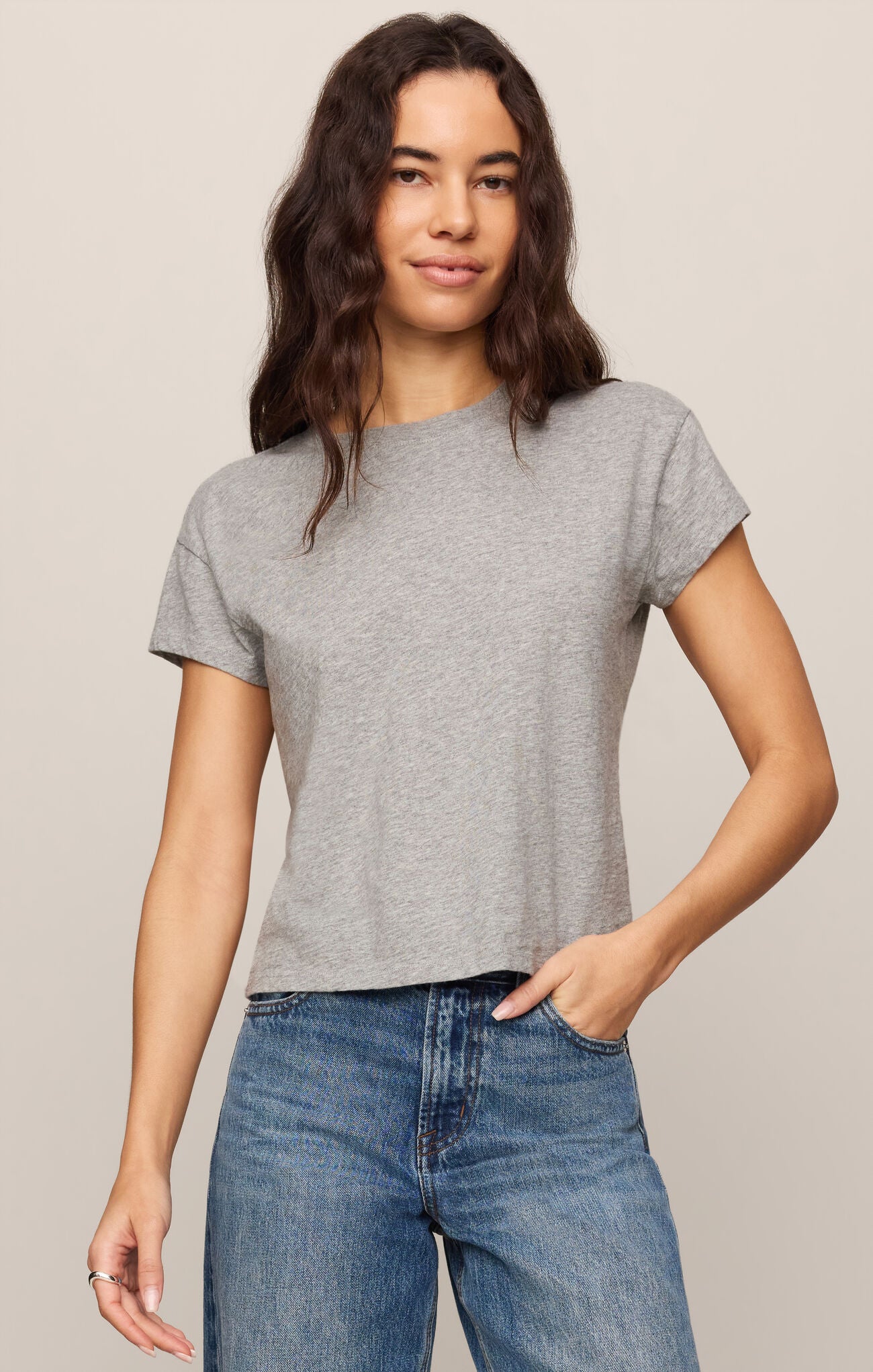 Z SUPPLY Modern Slub Tee in Classic Heather Grey