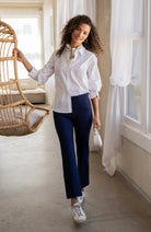 Liverpool Stella Pull On Kick Flare - Cadet Blue.