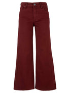 Maroon wide-leg jeans