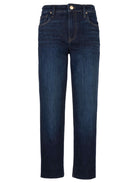 Dark Blue Straight Leg Denim