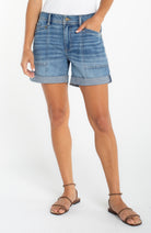 Roll Cuff Denim Shorts