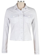 White button up denim jacket