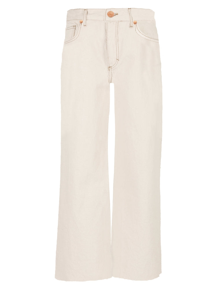 Wide Leg Raw Hem Denim jeans