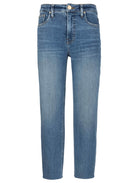 Straight Leg Raw Hem Denim