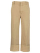 KUT from the Kloth Sienna High Rise Straight Leg Roll Up Pants - Khaki Twill