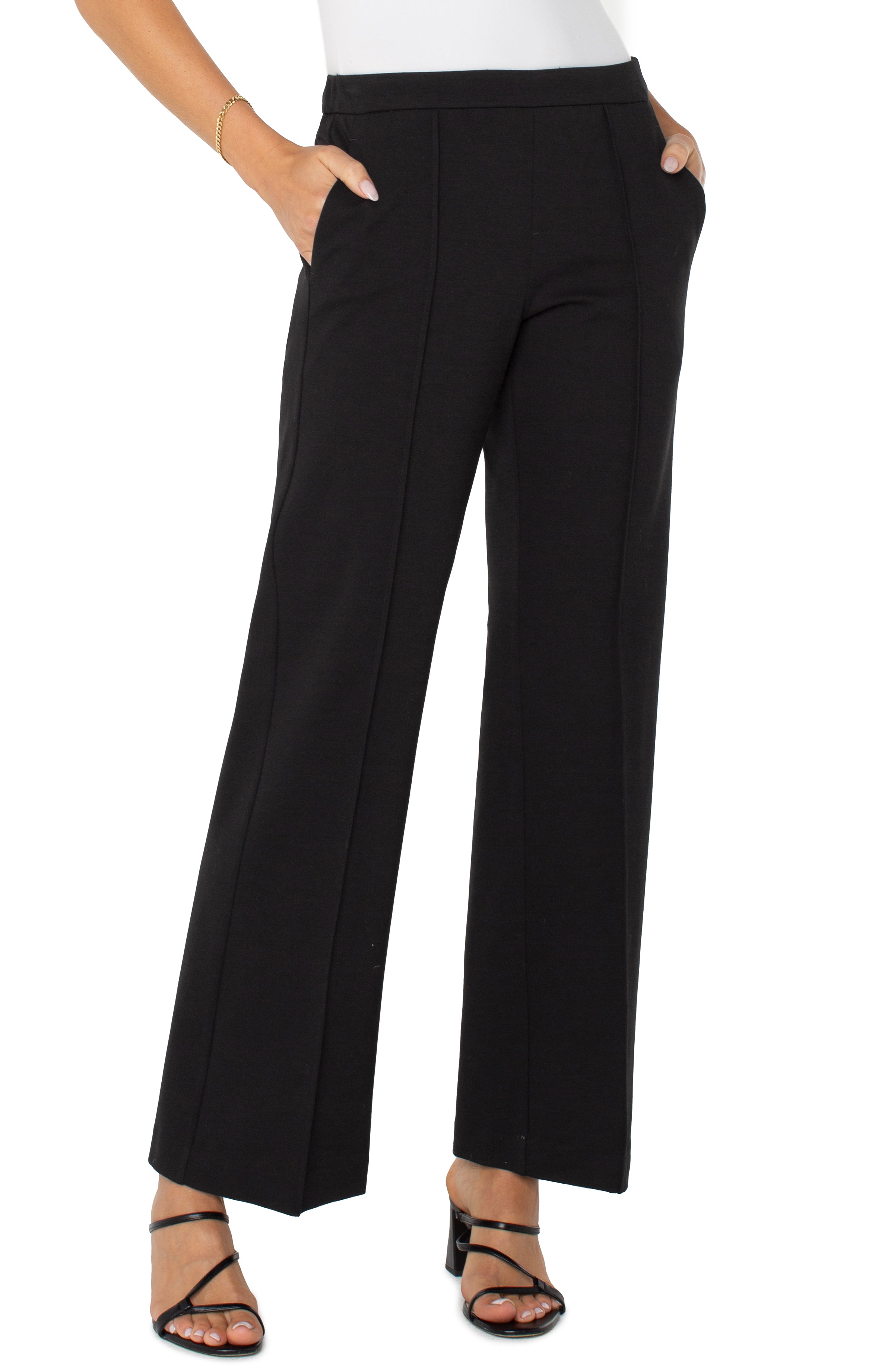 Liverpool Long Black Pull On Trouser
