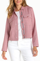 Liverpool Red Plaid Shacket with Flap Pockets