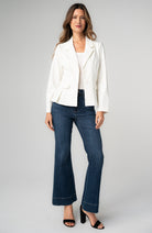 Liverpool Peplum Blazer in Whipped Cream