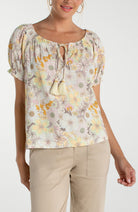 Liverpool Woven Top with Front Tie