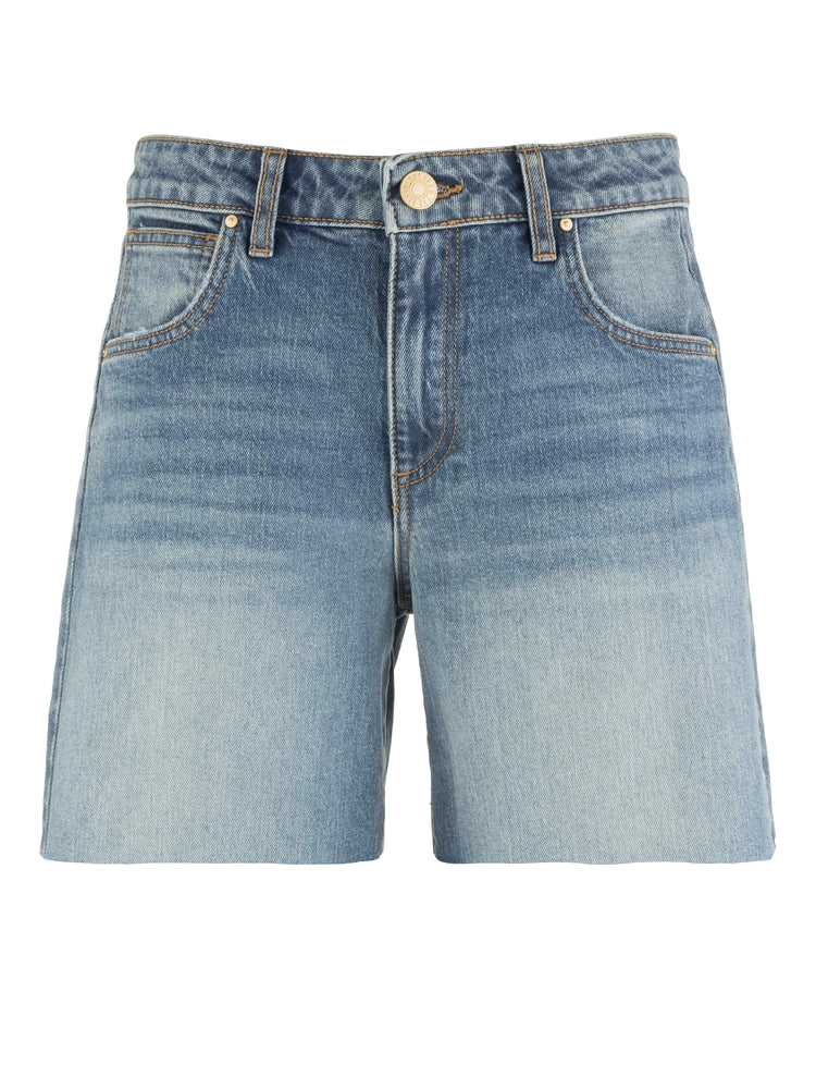 Kut from the Kloth Hailey High Rise Bermuda Side inset Raw Hem in Novel