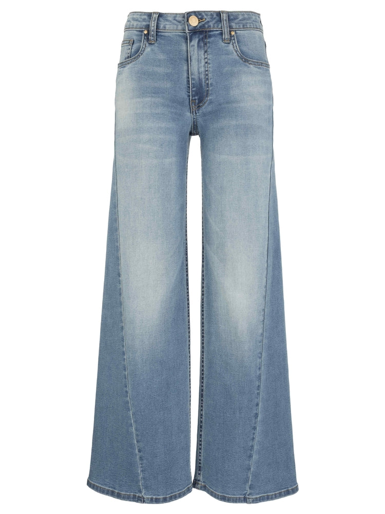 KUT from the Kloth Jean High Rise Wide Leg Clean Hem in Loveliness