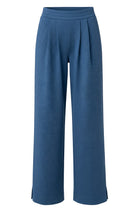 Liverpool Pull On Pleated Wide Leg 30" inseam in Heathered Navy