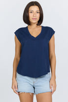 Dear John Yanis Top in Black Iris