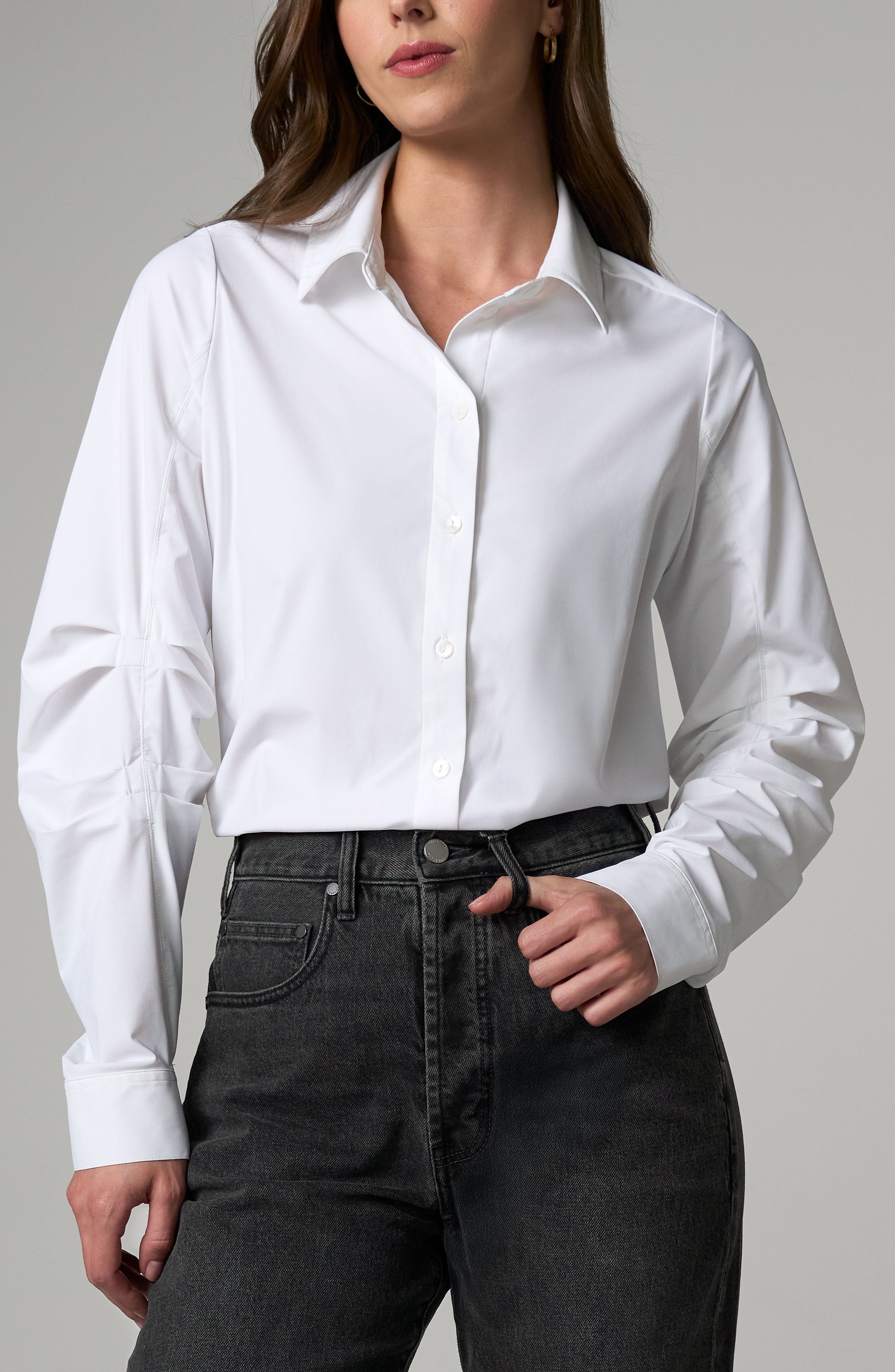 Liverpool Pleated Button Front Shirt