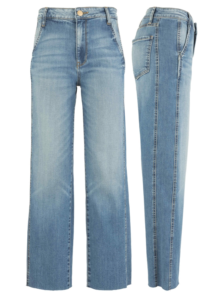 KUT from the Kloth Charlotte HR Wide Leg with Raw Hem
