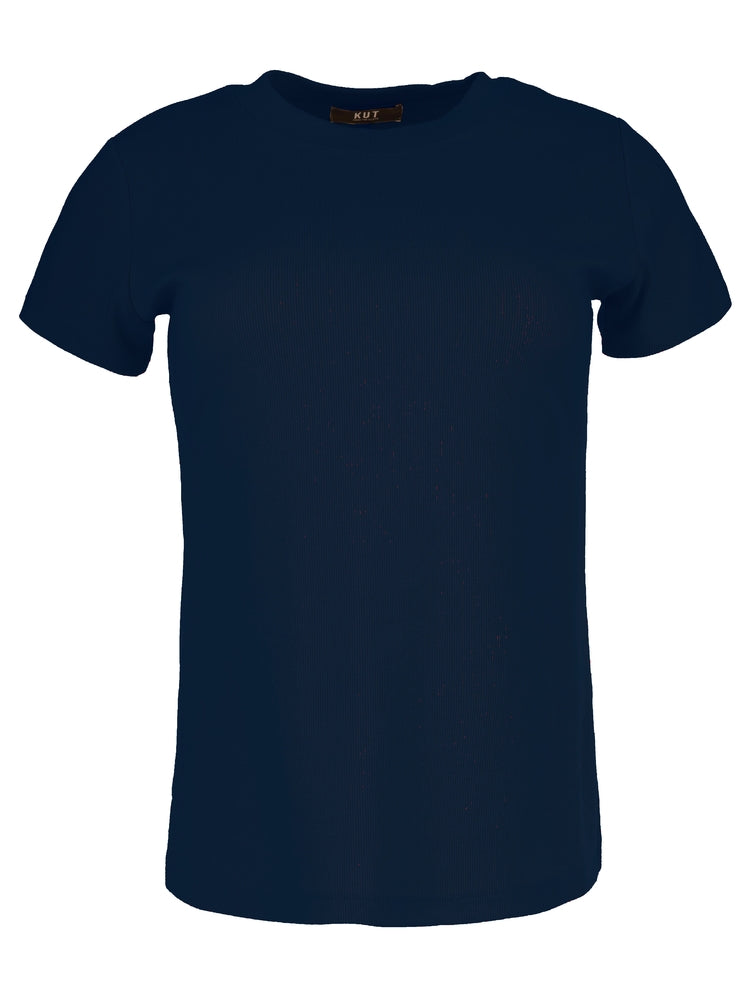 KUT from the Kloth Langley Short Sleeve Top in Navy