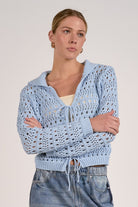 Elan Flyaway Open Knit Sweater