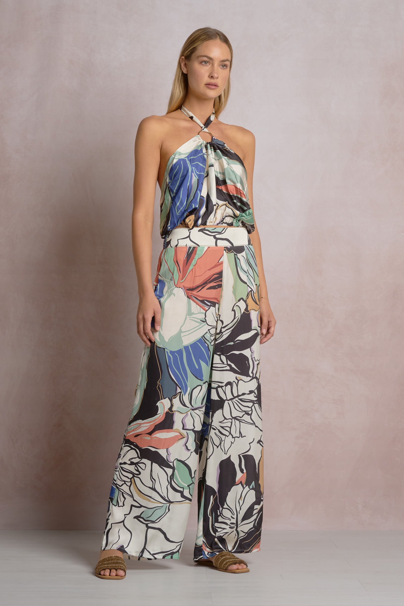 Elan Elastic Printed Pants