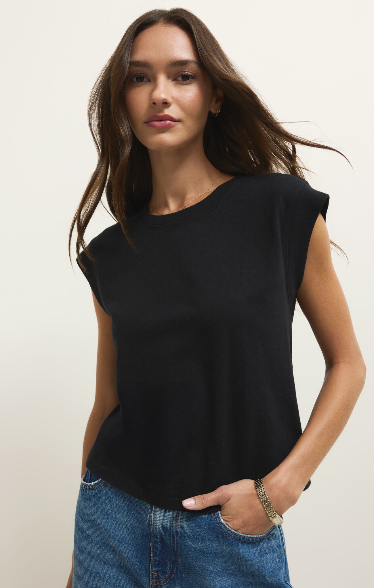 Z SUPPLY True Black Sleeveless Top